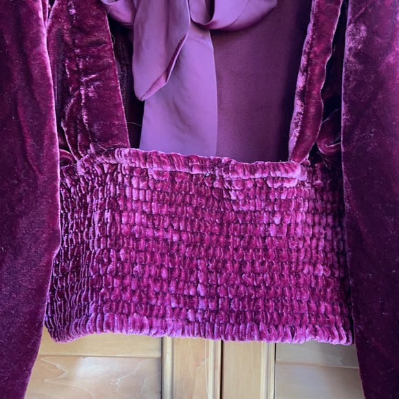 🔥Free People Velvet Open back top - Picture 10 of 11